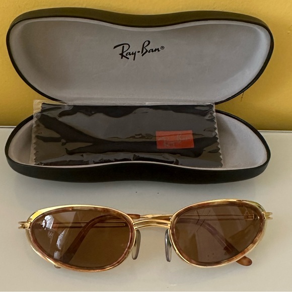 Ray-Ban B&L Ritual Metal Gold Plated Arista Cat Frame 90s Sunglasses - Picture 3 of 16